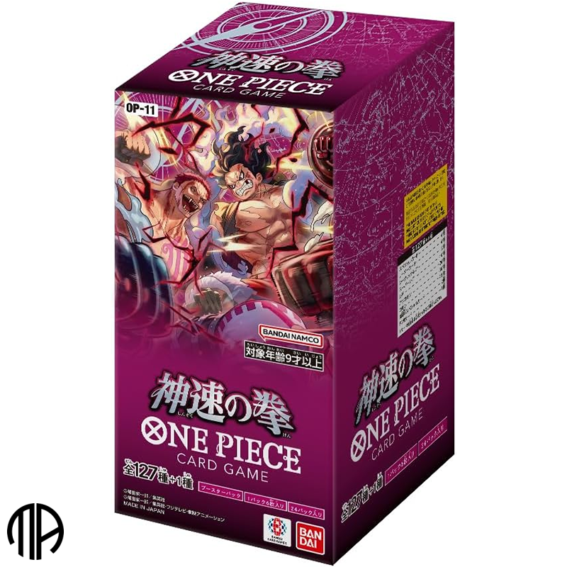 One Piece Card Game, Japansk booster box, OP11: Fist of God Speed (24 pakker)