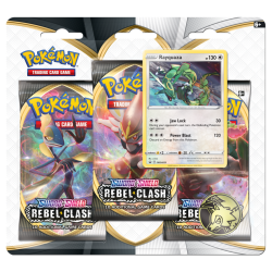 Pokmon TCG 3-Pack Blister - Sword &amp; Shield 02: Rebel Clash (Rayquaza)