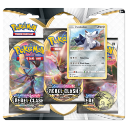 Pokmon TCG 3-Pack Blister - Sword &amp; Shield 02: Rebel Clash (Duraludon)