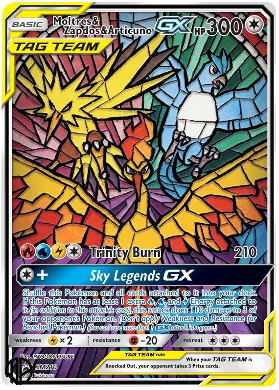 Pokmon TCG Enkelt Kort - Sun &amp; Moon - SM210 Moltres &amp; Zapdos &amp; Articuno GX, Promo