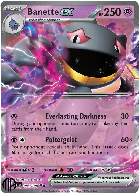 Pokmon TCG Enkelt Kort - SV01 - 088/198 Banette ex, Double Rare