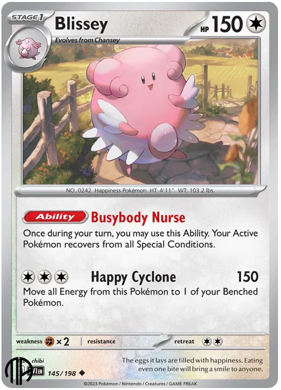 Pokmon TCG Enkelt Kort - SV01 - 145/198 Blissey, Uncommon