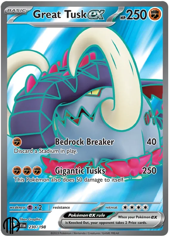 Pokmon TCG Enkelt Kort - SV01 - 230/198 Great Tusk ex, Ultra Rare