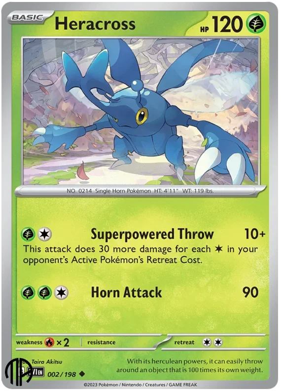 Pokmon TCG Enkelt Kort - SV01 - 002/198 Heracross, Uncommon