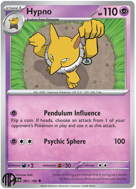 Pokmon TCG Enkelt Kort - SV01 - 083/198 Hypno, Uncommon