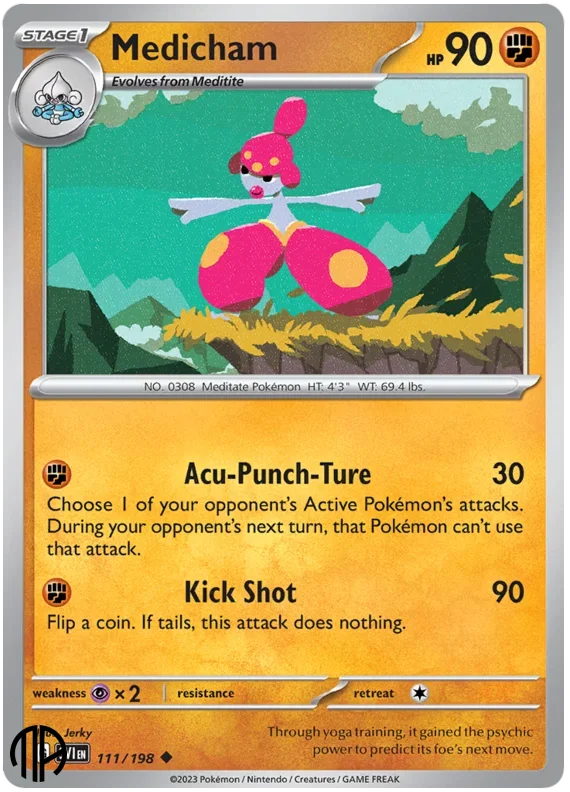 Pokmon TCG Enkelt Kort - SV01 - 111/198 Medicham, Uncommon