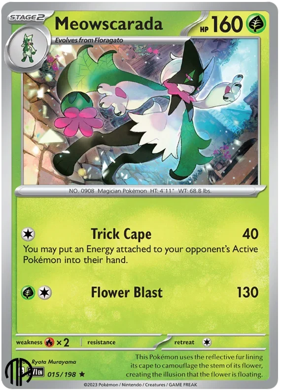 Pokmon TCG Enkelt Kort - SV01 - 015/198 Meowscarada, Rare