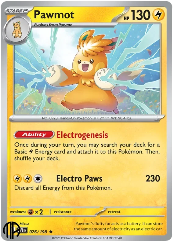 Pokmon TCG Enkelt Kort - SV01 - 076/198 Pawmot, Rare