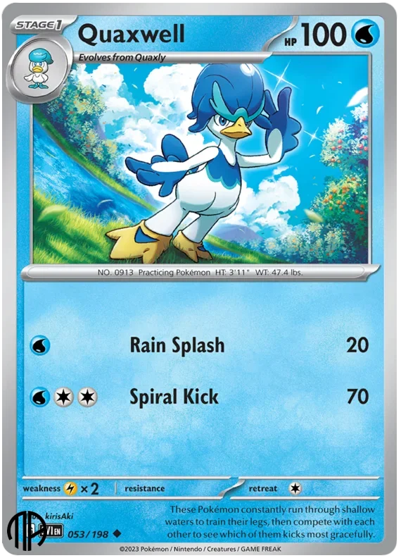 Pokmon TCG Enkelt Kort - SV01 - 053/198 Quaxwell, Uncommon