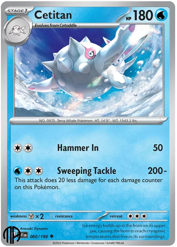 Pokmon TCG Enkelt Kort - SV01 - 060/198 Cetitan, Uncommon