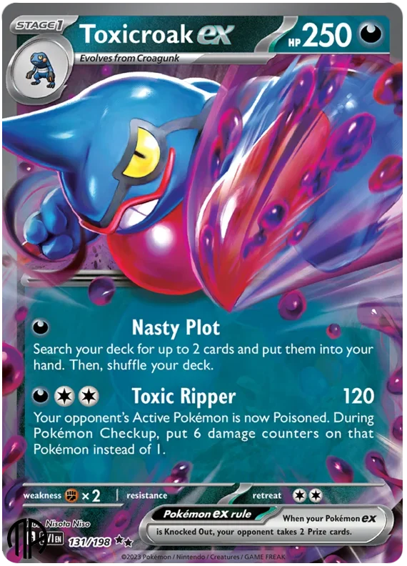 Pokmon TCG Enkelt Kort - SV01 - 131/198 Toxicroak ex, Double Rare