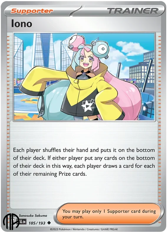 Pokmon TCG Enkelt Kort - SV02 - 185/193 Iono, Uncommon