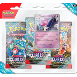 Pokmon TCG 3-Pack Blister - Scarlet &amp; Violet 07: Stellar Crown (3 Pakker + Promokort)