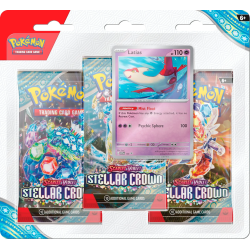 Pokmon TCG 3-Pack Blister - Scarlet &amp; Violet 07: Stellar Crown (3 Pakker + Promokort)