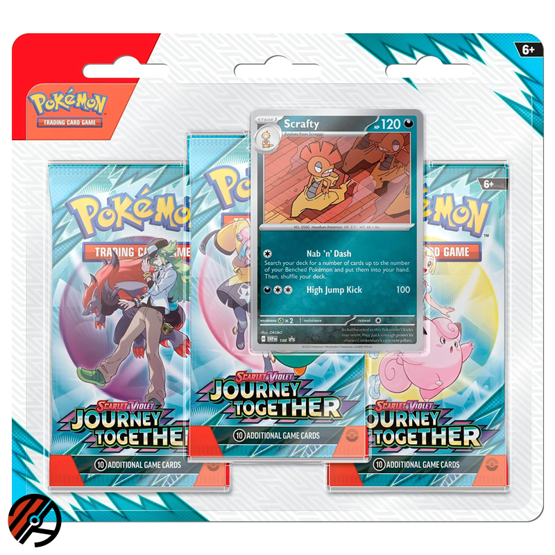 Pokmon TCG, Journey Together: Scrafty 3-Pack Blister