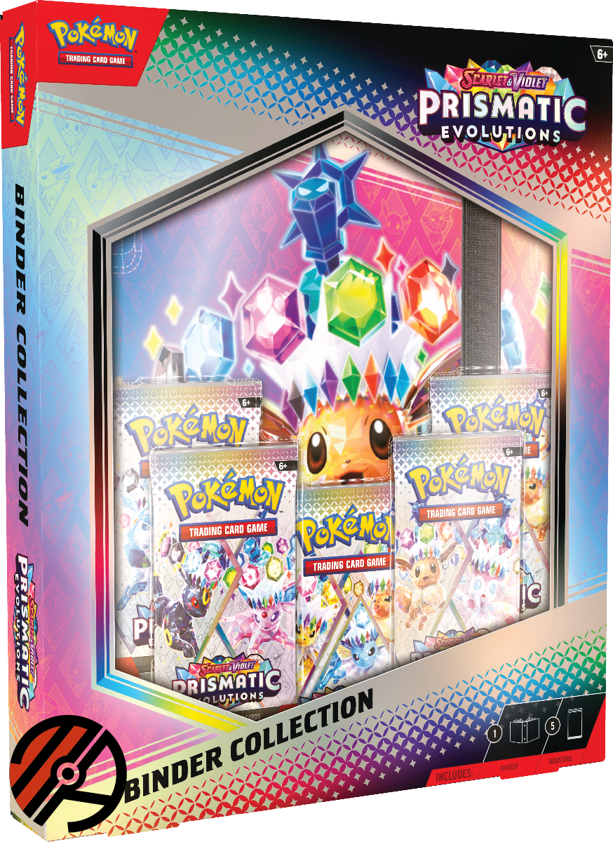 Pokmon TCG, Binder Collection: Prismatic Evolutions (5 Pakker + 1 Mappe)