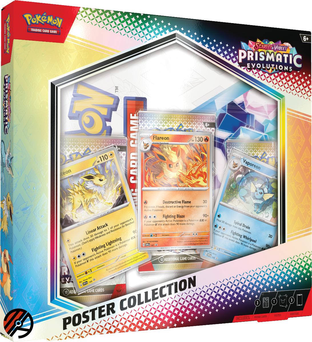 Pokmon TCG, Poster Collection: Prismatic Evolutions (3 Pakker, 3 Promoer og 1 Plakat)