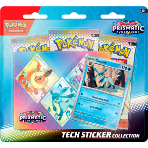 Pokmon TCG, Tech Sticker Collection: Prismatic Evolutions, Glaceon (3 Pakker)