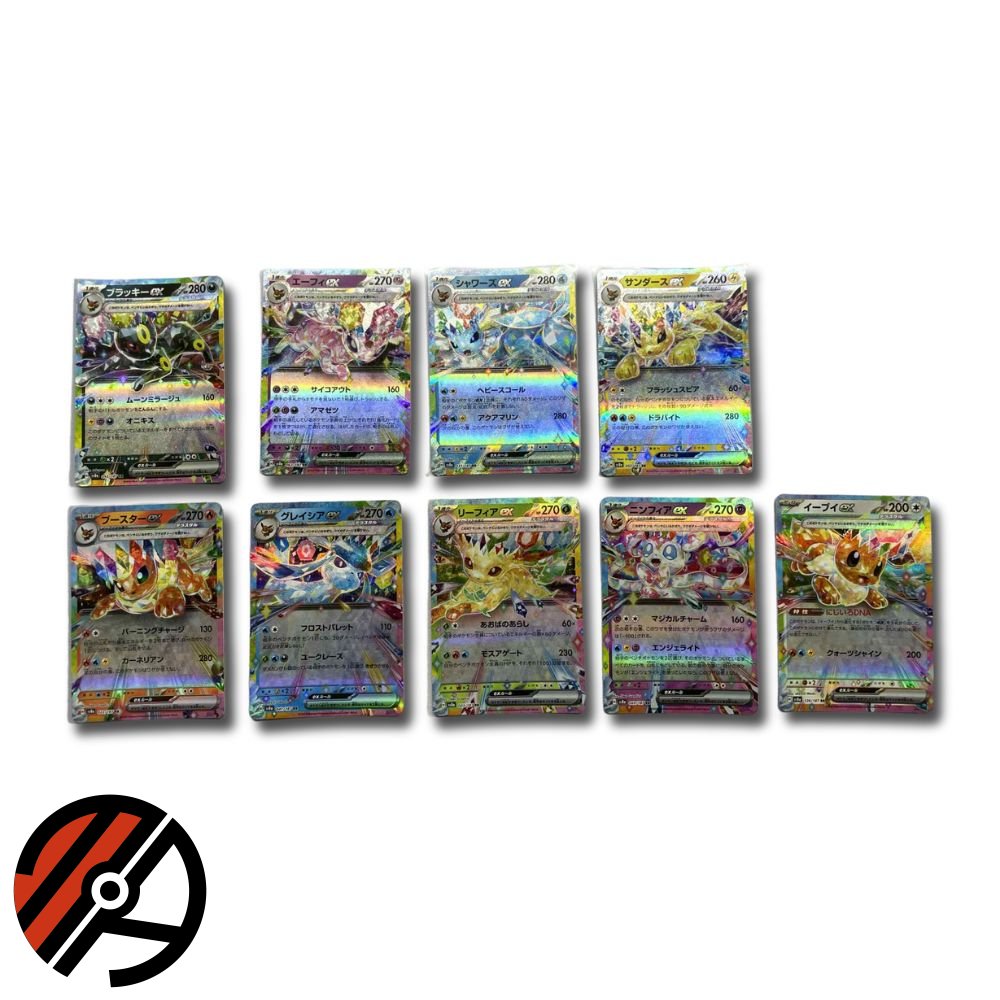 Japansk Pokmon TCG, Terastal Festival: Double Rare (RR) Fuld Eeveelution set (9 kort)