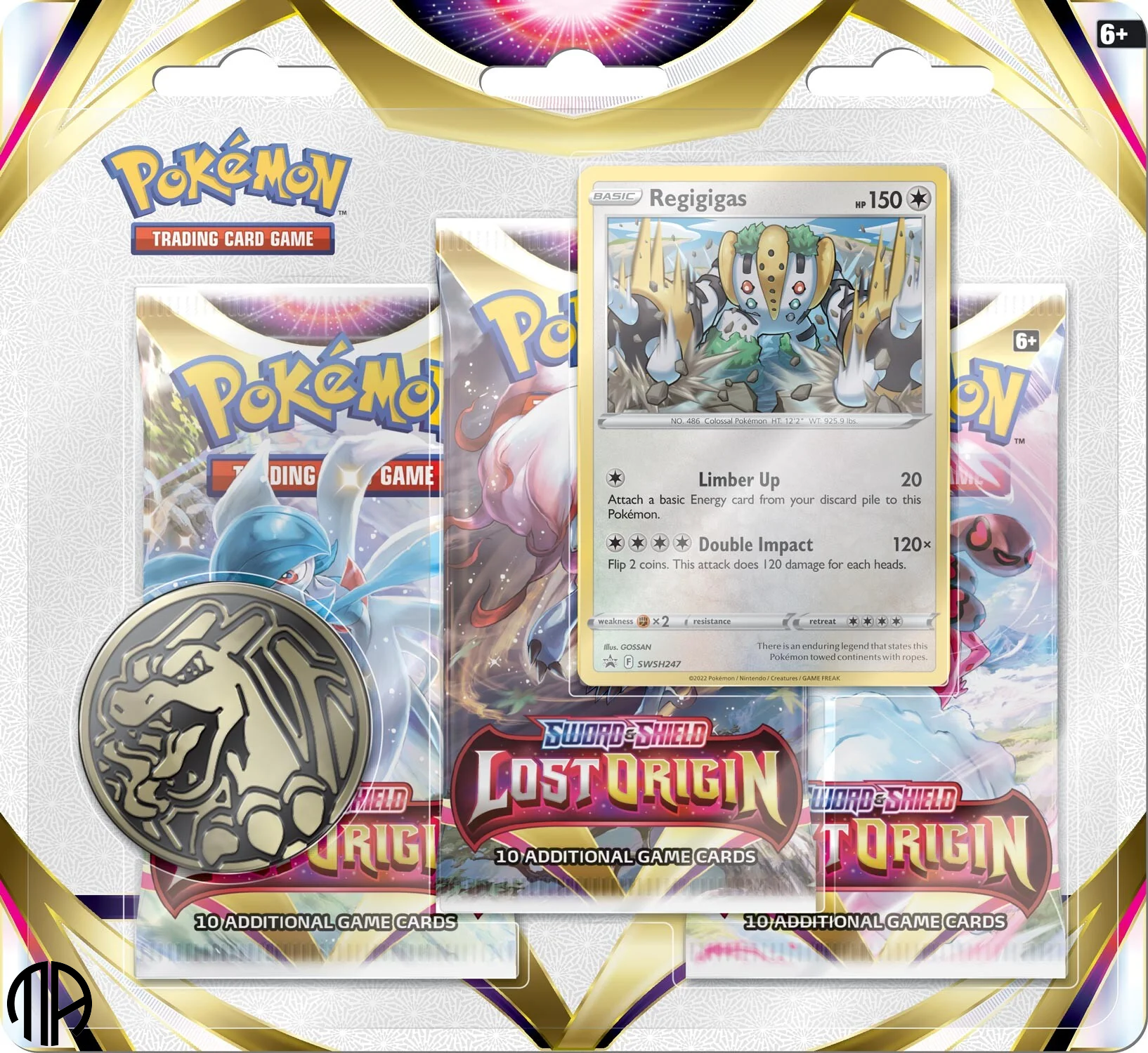 Pokmon TCG, 3-Pack Blister: Lost Origin (Regigigas)