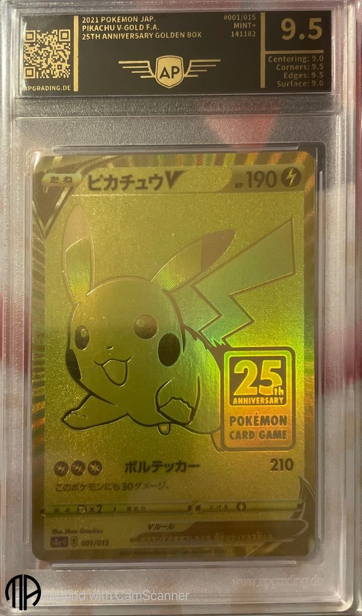 Pokmon TCG Graded Kort - (s8a-G 001/015) Pikachu V (Japansk)