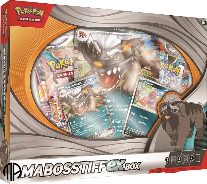 Pokmon TCG EX Box: Mabosstiff ex (4 pakker + 1 promokort) (Februar 2024)