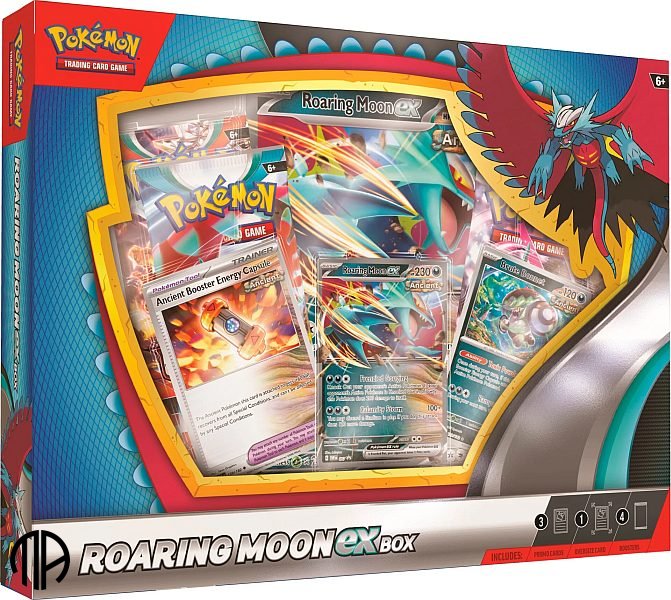 Pokmon TCG EX Box: Roaring Moon ex (4 pakker + 1 promokort) (November 2023)