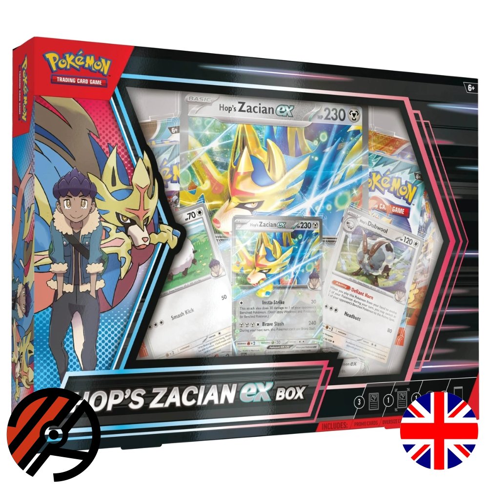 Pokmon TCG, Hop's Zacian ex Box (4 pakker + promokort)