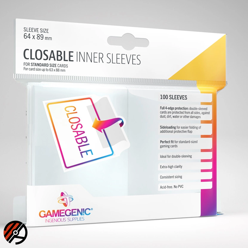 Gamegenic - Standard size closable inner sleeves (100 pcs)