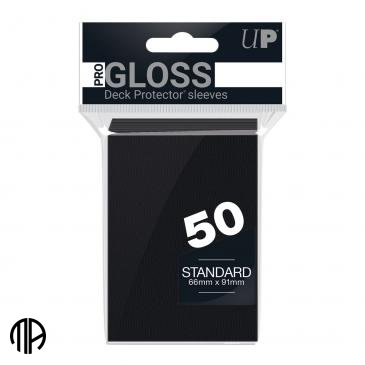 Ultra Pro - PRO-Gloss Standard Deck Protector sleeves: Black (50 stk)