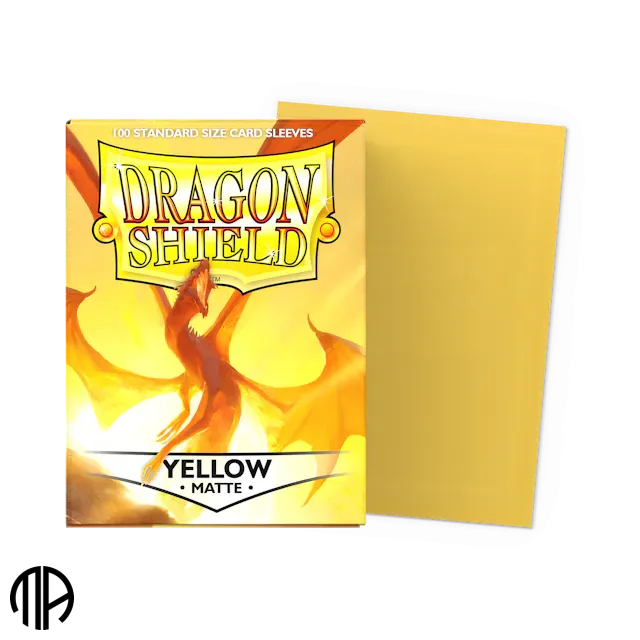 Dragon Shield Matte - Yellow (Standard Size) (100 lommer)